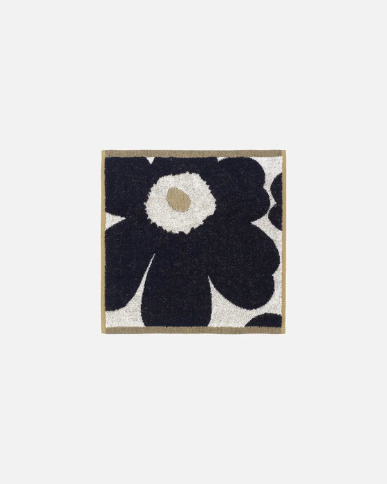 marimekko unikko towel | navy, gold + white
