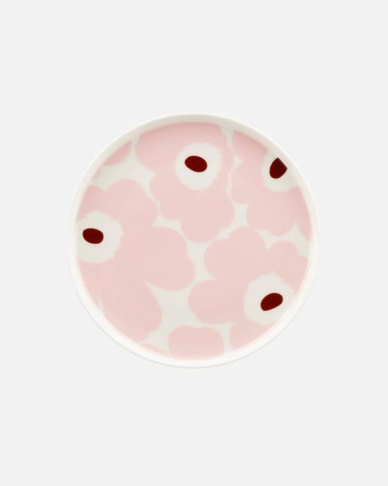 marimekko unikko pink + white plate | 20 cm
