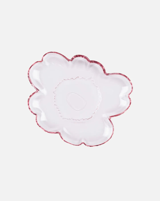 marimekko unikko shaped glass plate | 20 cm