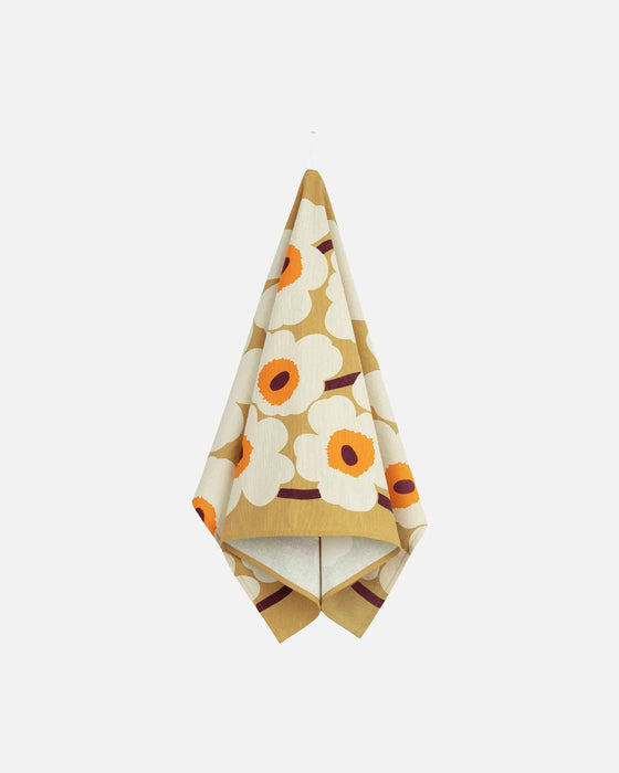 marimekko unikko tea towel | orange