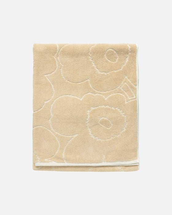 marimekko piirto unikko towel | light beige