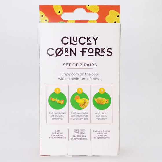 clucky corn forks | set of 2 pairs