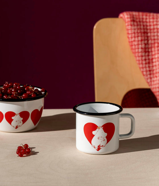 muurla moomin heart enamel mug | 3.7dl