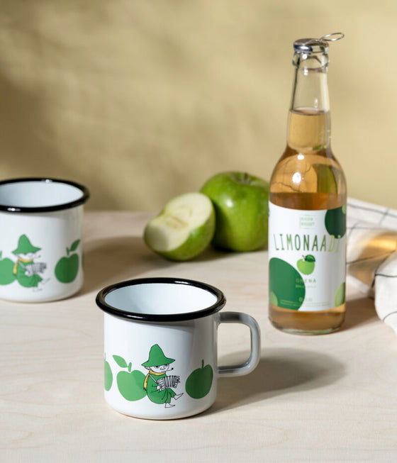 muurla moomin joyful apples enamel mug | 3.7dl