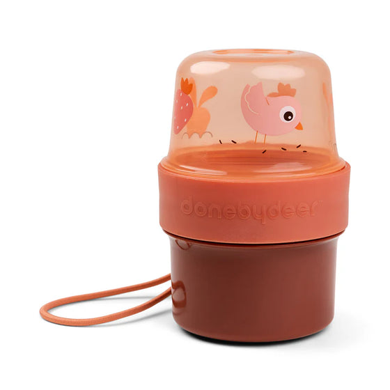 done by deer 2-way snack container | birdee papaya