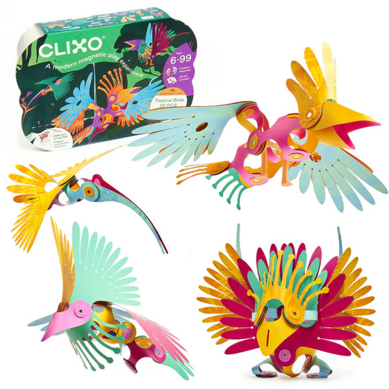 clixo tropical birds | 22 pieces