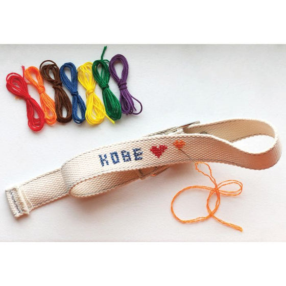 kikkerland kobe cross stitch dog collar