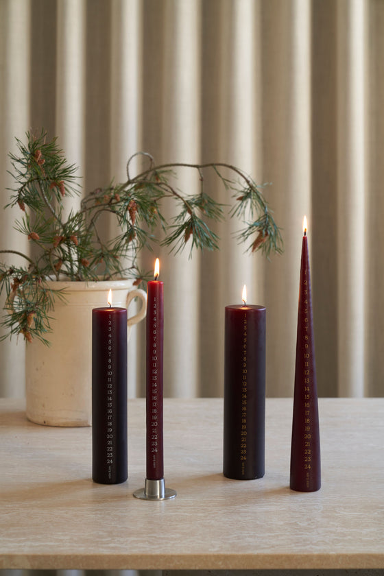 ester & erik advent calendar candle | deep wine