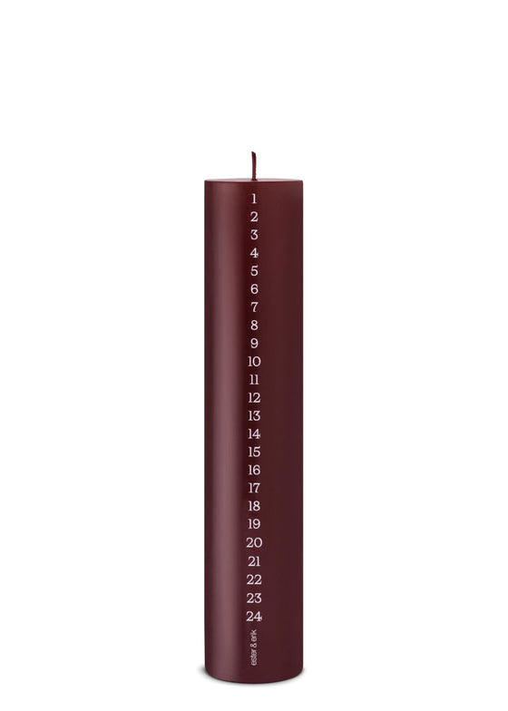 ester & erik advent calendar candle | deep wine