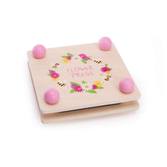 colourful wooden flower press