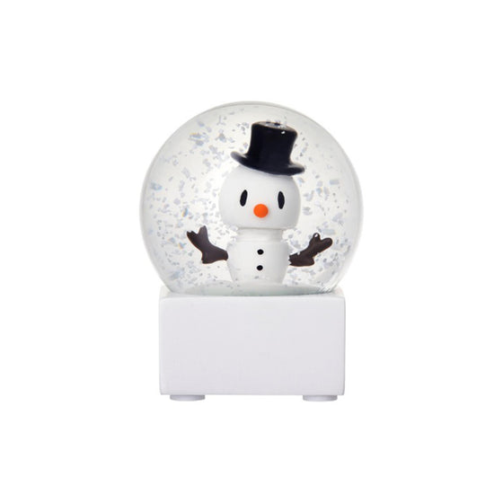 hoptimist snowman snow globe