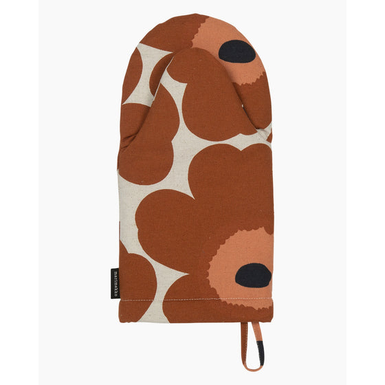 marimekko pieni unikko oven mitten | chestnut