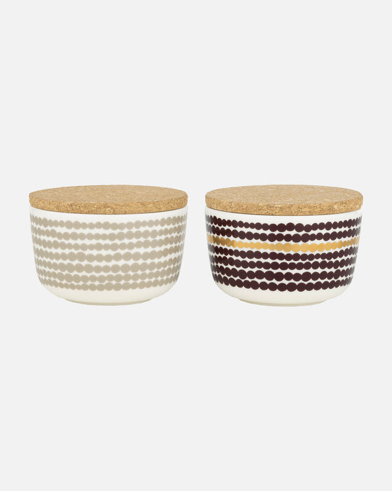 marimekko siirtolapuutarha bowl with lid | set of 2