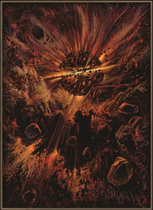 planetarium postcards by Chris Wormell