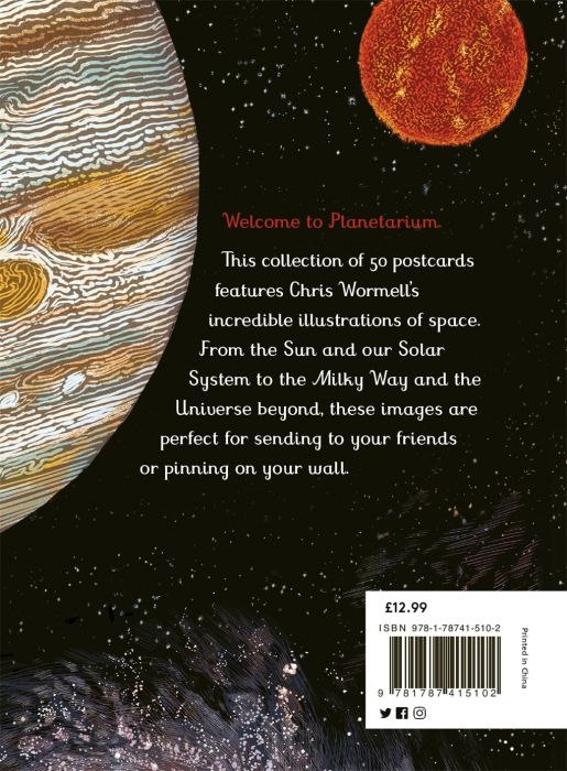 planetarium postcards by Chris Wormell