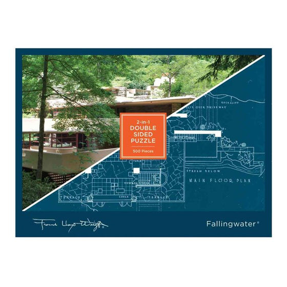 Frank Lloyd Wright water double sided puzzle | 500 pieces