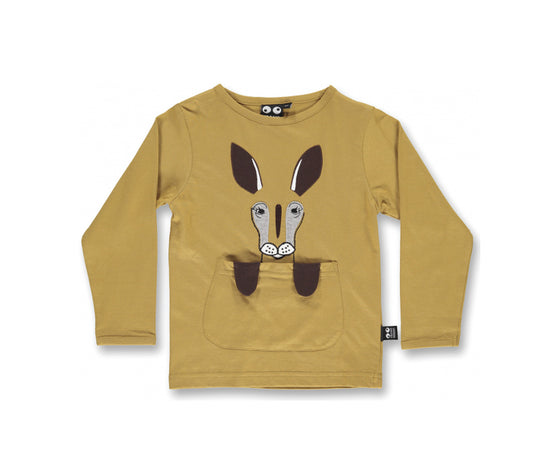 ubang babblechat kangaroo tee | golden brown